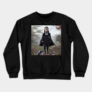 Wednesday Addams 3D animation Crewneck Sweatshirt